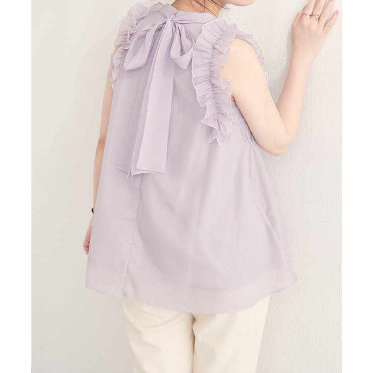 【natural couture】バックリボンノースリチュニック | NICE CLAUP / OLIVE des OLIVE　OUTLET | 詳細画像9 