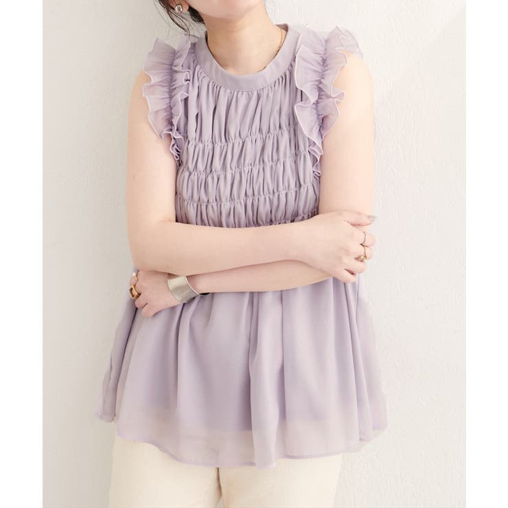 ラベンダー | 【natural couture】バックリボンノースリチュニック | NICE CLAUP / OLIVE des OLIVE　OUTLET