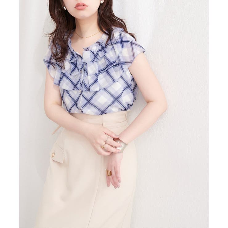 【natural couture】フリルカラーノースリブラウス | NICE CLAUP / OLIVE des OLIVE　OUTLET | 詳細画像10 