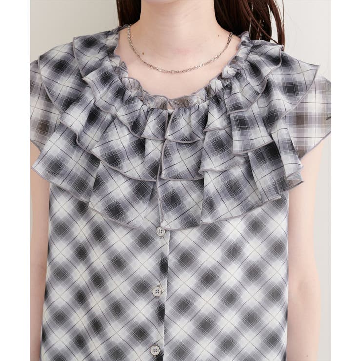 【natural couture】フリルカラーノースリブラウス | NICE CLAUP / OLIVE des OLIVE　OUTLET | 詳細画像20 