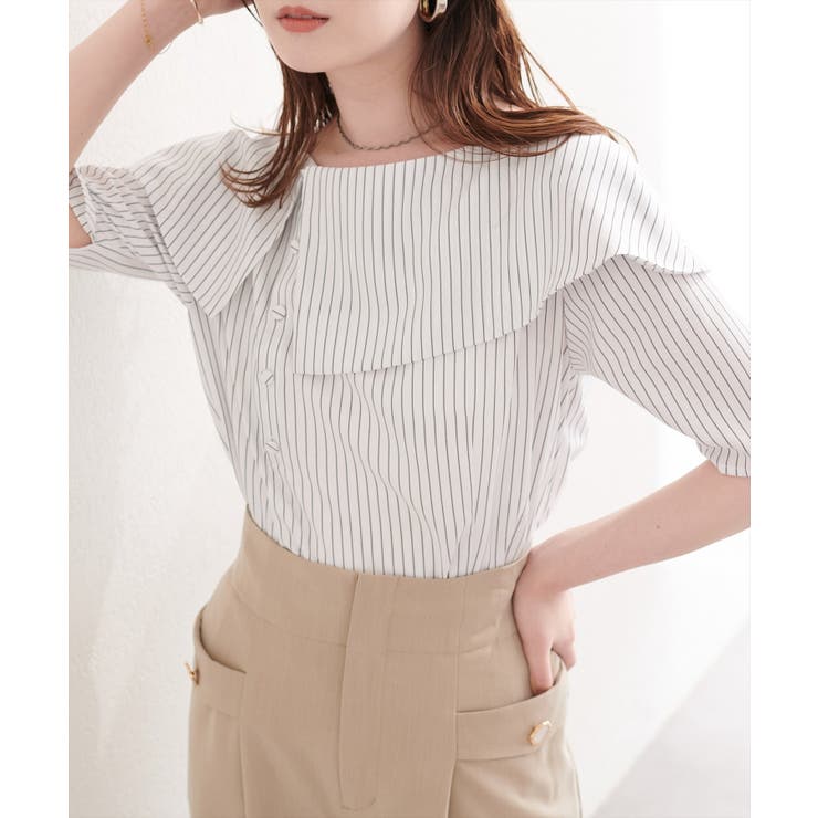 【natural couture】接触冷感マシンウォッシャブル防シワアシメネック | NICE CLAUP / OLIVE des OLIVE　OUTLET | 詳細画像14 