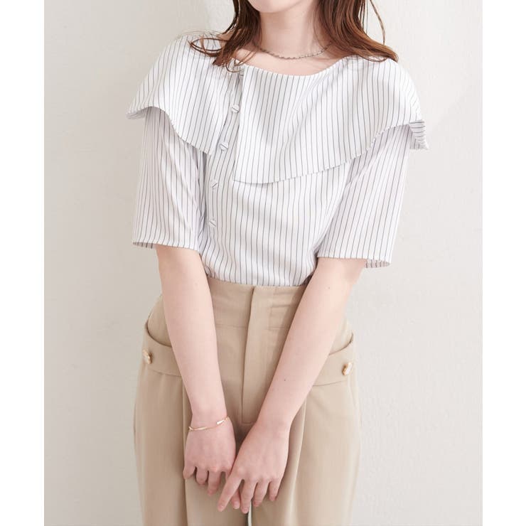 【natural couture】接触冷感マシンウォッシャブル防シワアシメネック | NICE CLAUP / OLIVE des OLIVE　OUTLET | 詳細画像15 