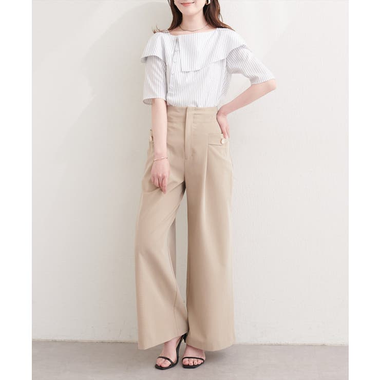 【natural couture】接触冷感マシンウォッシャブル防シワアシメネック | NICE CLAUP / OLIVE des OLIVE　OUTLET | 詳細画像16 