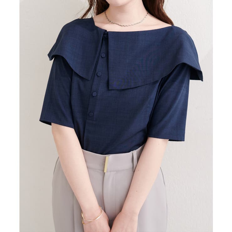 【natural couture】接触冷感マシンウォッシャブル防シワアシメネック | NICE CLAUP / OLIVE des OLIVE　OUTLET | 詳細画像10 