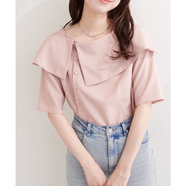 【natural couture】接触冷感マシンウォッシャブル防シワアシメネック | NICE CLAUP / OLIVE des OLIVE　OUTLET | 詳細画像3 