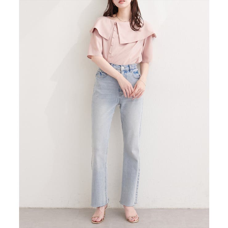 【natural couture】接触冷感マシンウォッシャブル防シワアシメネック | NICE CLAUP / OLIVE des OLIVE　OUTLET | 詳細画像4 