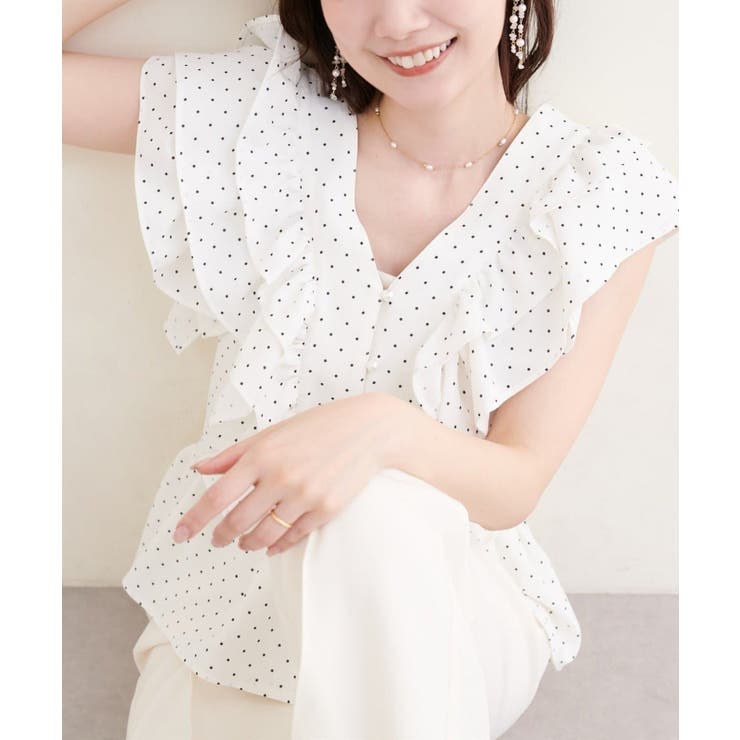 【natural couture】ラッフルフリルペプラムブラウウス | NICE CLAUP / OLIVE des OLIVE　OUTLET | 詳細画像14 
