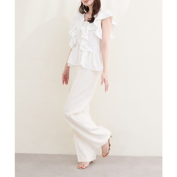 【natural couture】ラッフルフリルペプラムブラウウス | NICE CLAUP / OLIVE des OLIVE　OUTLET | 詳細画像15 