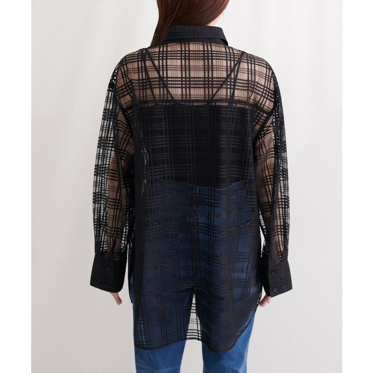 【natural couture】シアーチェックシャツ | NICE CLAUP / OLIVE des OLIVE　OUTLET | 詳細画像12 