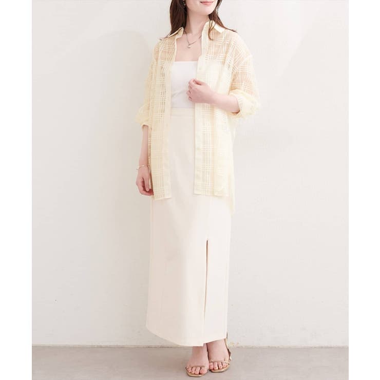 【natural couture】シアーチェックシャツ | NICE CLAUP / OLIVE des OLIVE　OUTLET | 詳細画像17 