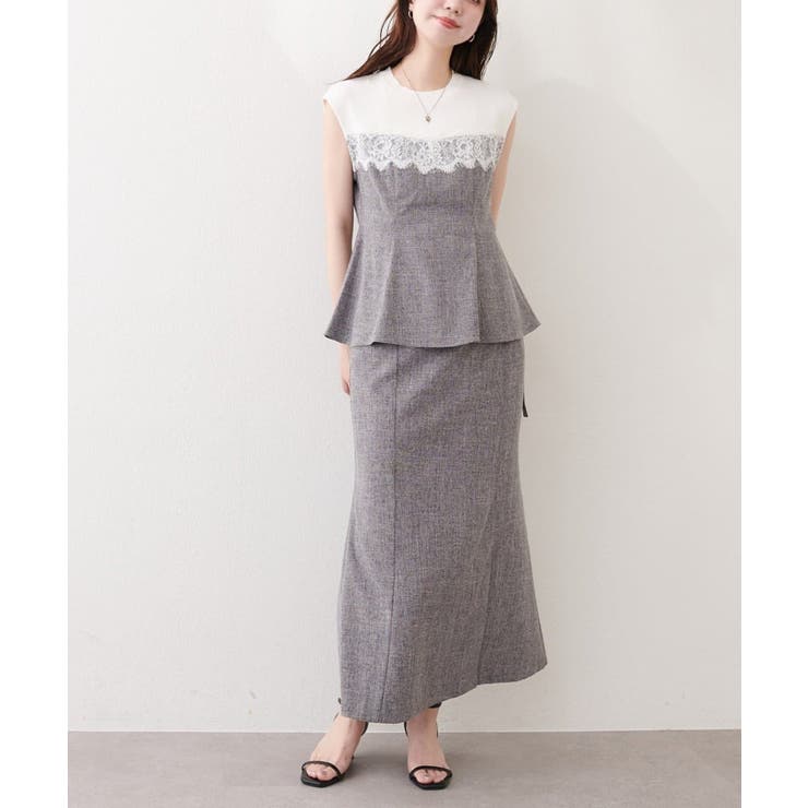 【natural couture】レース切替ペプラムTOPS | NICE CLAUP / OLIVE des OLIVE　OUTLET | 詳細画像5 