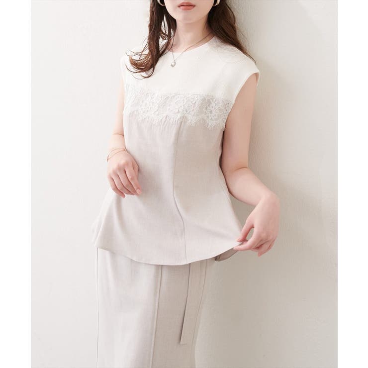 【natural couture】レース切替ペプラムTOPS | NICE CLAUP / OLIVE des OLIVE　OUTLET | 詳細画像20 