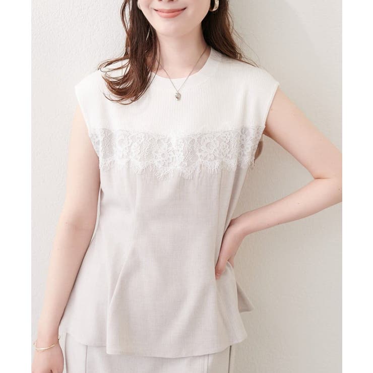 【natural couture】レース切替ペプラムTOPS | NICE CLAUP / OLIVE des OLIVE　OUTLET | 詳細画像21 