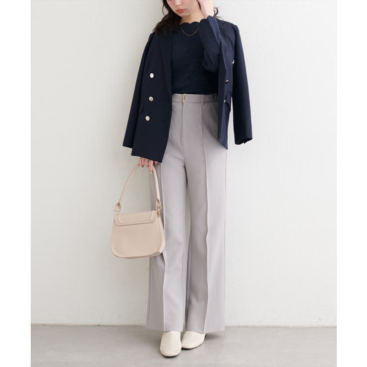 【natural couture】スカラップラメニット | NICE CLAUP / OLIVE des OLIVE　OUTLET | 詳細画像2 