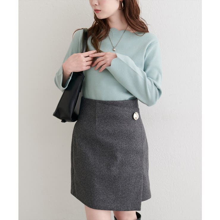 【natural couture】スカラップラメニット | NICE CLAUP / OLIVE des OLIVE　OUTLET | 詳細画像12 