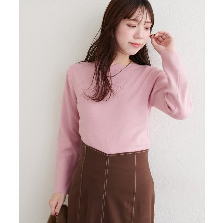 【natural couture】スカラップラメニット | NICE CLAUP / OLIVE des OLIVE　OUTLET | 詳細画像21 