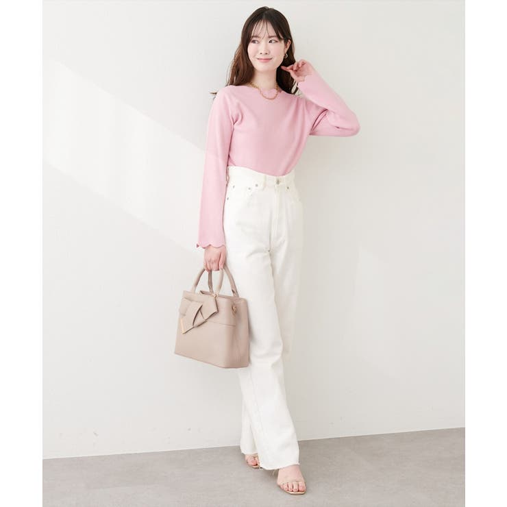 【natural couture】スカラップラメニット | NICE CLAUP / OLIVE des OLIVE　OUTLET | 詳細画像24 