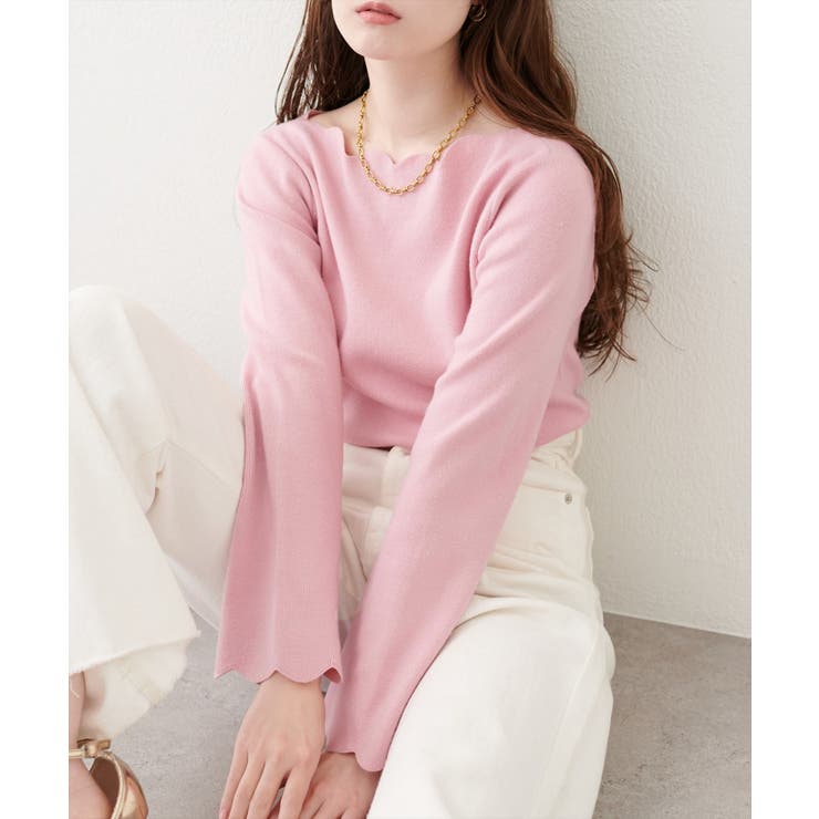 【natural couture】スカラップラメニット | NICE CLAUP / OLIVE des OLIVE　OUTLET | 詳細画像27 