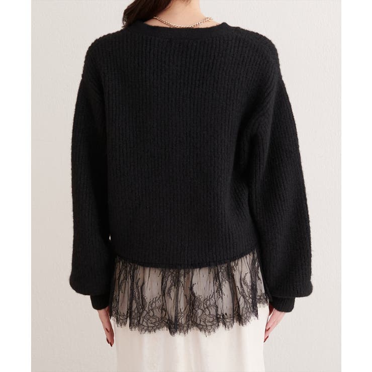 【natural couture】裾レースカーディガン | NICE CLAUP / OLIVE des OLIVE　OUTLET | 詳細画像7 