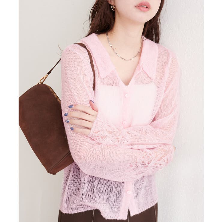 【natural couture】衿付きデザインスリーブニット | NICE CLAUP / OLIVE des OLIVE　OUTLET | 詳細画像29 