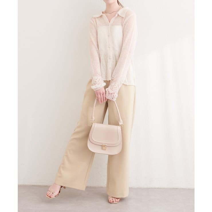 【natural couture】衿付きデザインスリーブニット | NICE CLAUP / OLIVE des OLIVE　OUTLET | 詳細画像5 