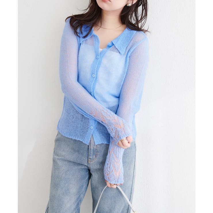 【natural couture】衿付きデザインスリーブニット | NICE CLAUP / OLIVE des OLIVE　OUTLET | 詳細画像15 