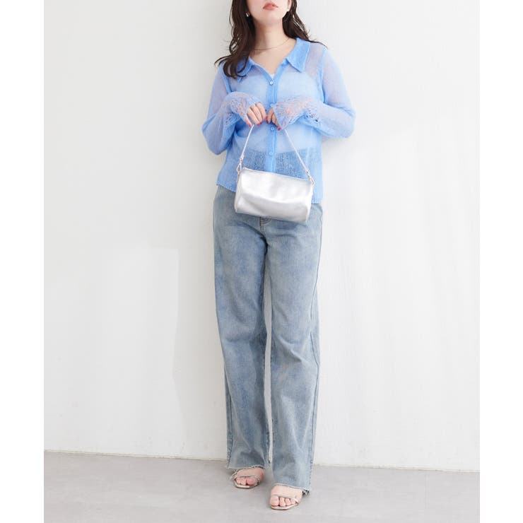 【natural couture】衿付きデザインスリーブニット | NICE CLAUP / OLIVE des OLIVE　OUTLET | 詳細画像16 