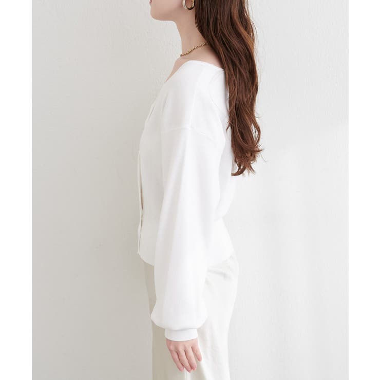 【natural couture】アシメデザイン釦カーデ | NICE CLAUP / OLIVE des OLIVE　OUTLET | 詳細画像22 