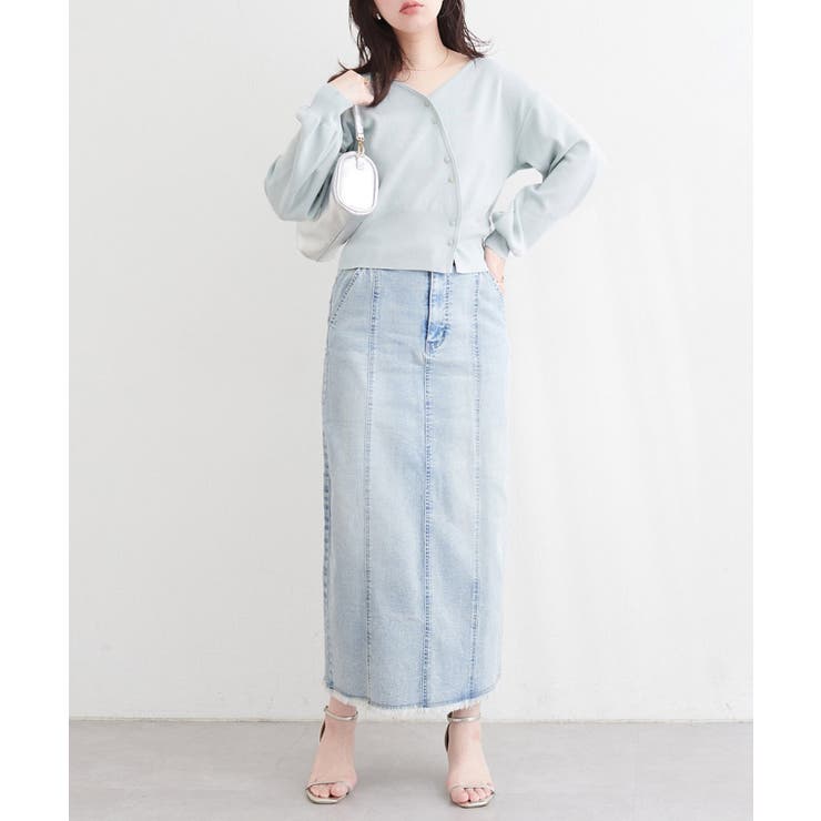 【natural couture】アシメデザイン釦カーデ | NICE CLAUP / OLIVE des OLIVE　OUTLET | 詳細画像12 