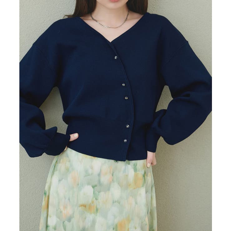 【natural couture】アシメデザイン釦カーデ | NICE CLAUP / OLIVE des OLIVE　OUTLET | 詳細画像14 