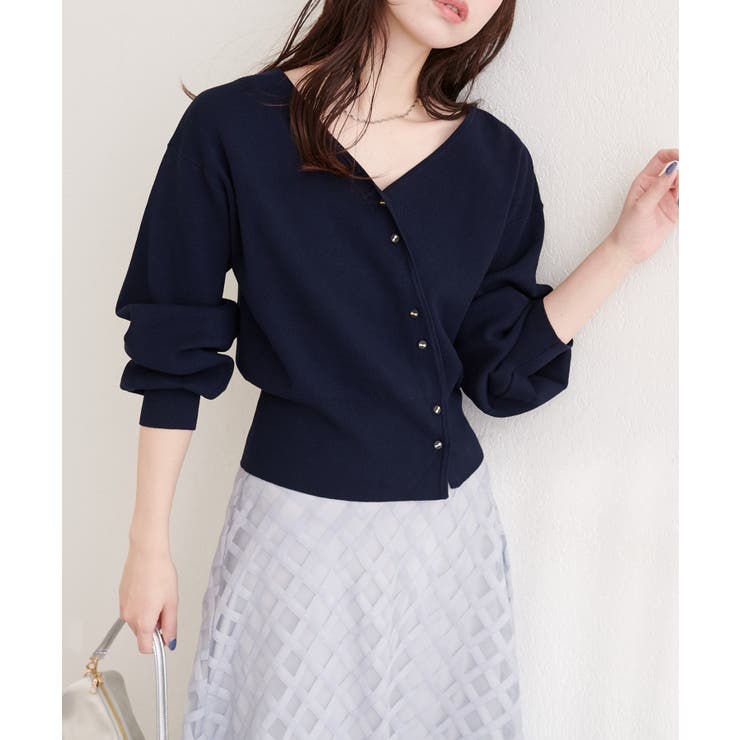 【natural couture】アシメデザイン釦カーデ | NICE CLAUP / OLIVE des OLIVE　OUTLET | 詳細画像17 