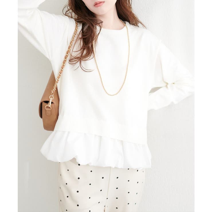 【natural couture】バルーンドッキングニット | NICE CLAUP / OLIVE des OLIVE　OUTLET | 詳細画像6 