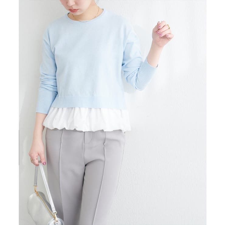 【natural couture】バルーンドッキングニット | NICE CLAUP / OLIVE des OLIVE　OUTLET | 詳細画像2 