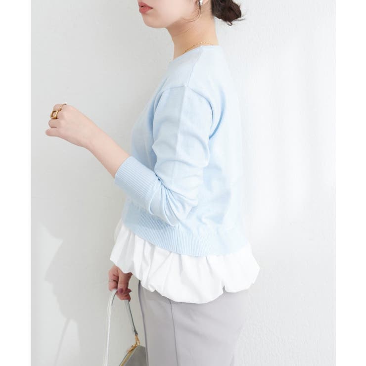 【natural couture】バルーンドッキングニット | NICE CLAUP / OLIVE des OLIVE　OUTLET | 詳細画像3 