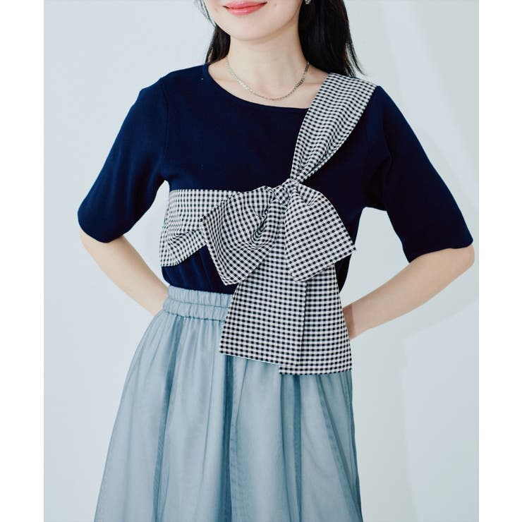 【natural couture】リボン付きニット | NICE CLAUP / OLIVE des OLIVE　OUTLET | 詳細画像25 