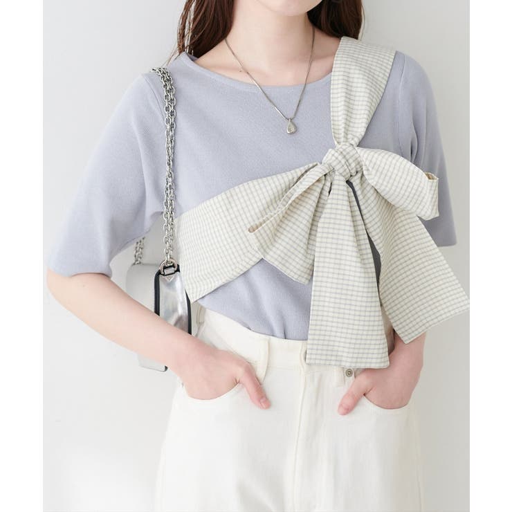 【natural couture】リボン付きニット | NICE CLAUP / OLIVE des OLIVE　OUTLET | 詳細画像8 