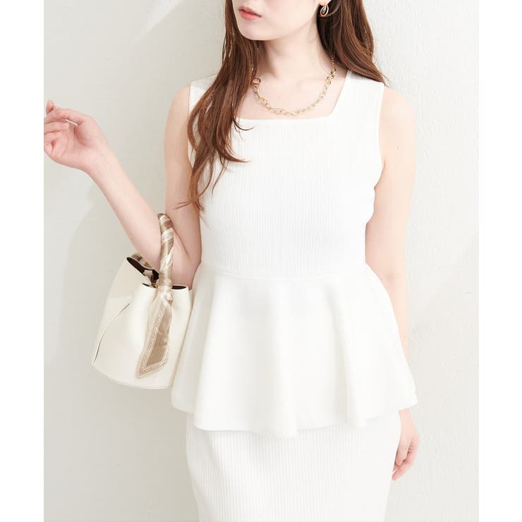 【natural couture】UVカット付きボレロ×ペプラムニットSET | NICE CLAUP / OLIVE des OLIVE　OUTLET | 詳細画像5 