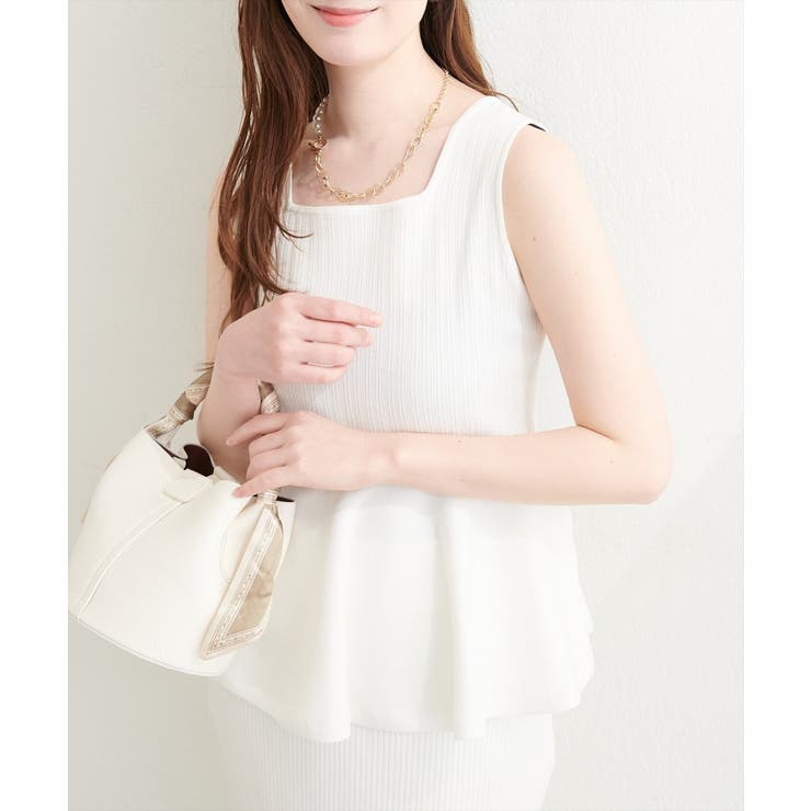【natural couture】UVカット付きボレロ×ペプラムニットSET | NICE CLAUP / OLIVE des OLIVE　OUTLET | 詳細画像7 