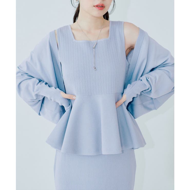 【natural couture】UVカット付きボレロ×ペプラムニットSET | NICE CLAUP / OLIVE des OLIVE　OUTLET | 詳細画像12 