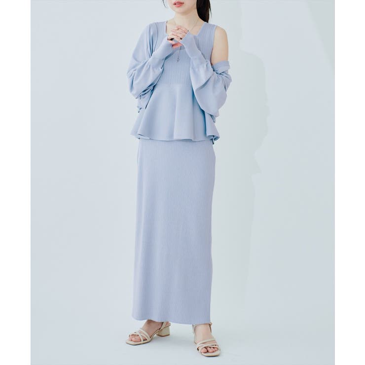 【natural couture】UVカット付きボレロ×ペプラムニットSET | NICE CLAUP / OLIVE des OLIVE　OUTLET | 詳細画像13 