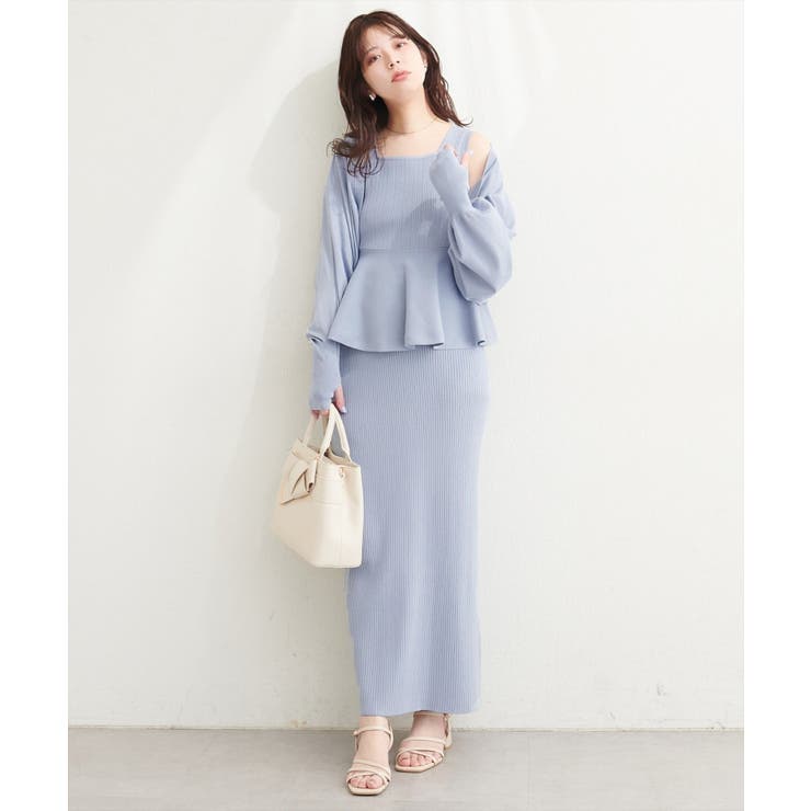 【natural couture】UVカット付きボレロ×ペプラムニットSET | NICE CLAUP / OLIVE des OLIVE　OUTLET | 詳細画像22 