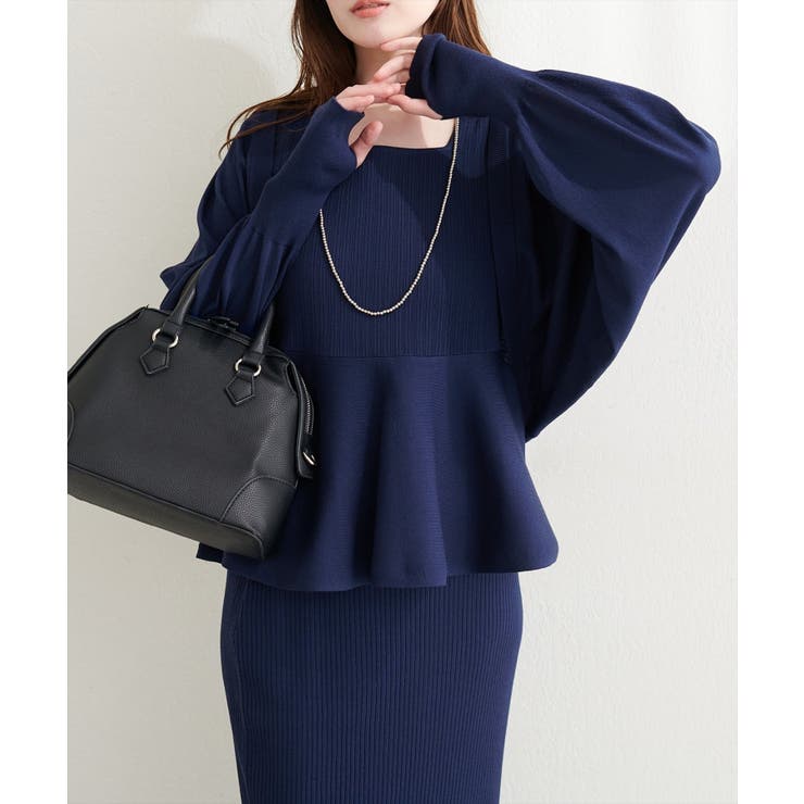 【natural couture】UVカット付きボレロ×ペプラムニットSET | NICE CLAUP / OLIVE des OLIVE　OUTLET | 詳細画像45 