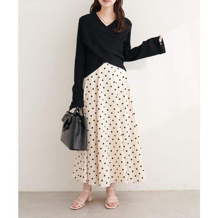 【natural couture】カシュクールフレア袖ニット | NICE CLAUP / OLIVE des OLIVE　OUTLET | 詳細画像20 