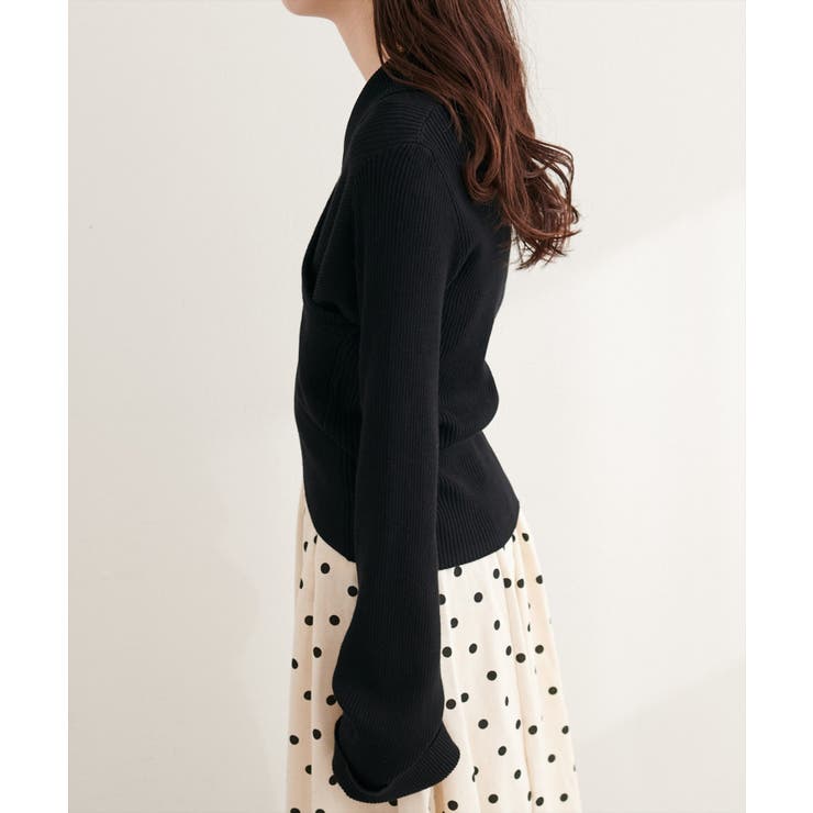 【natural couture】カシュクールフレア袖ニット | NICE CLAUP / OLIVE des OLIVE　OUTLET | 詳細画像22 