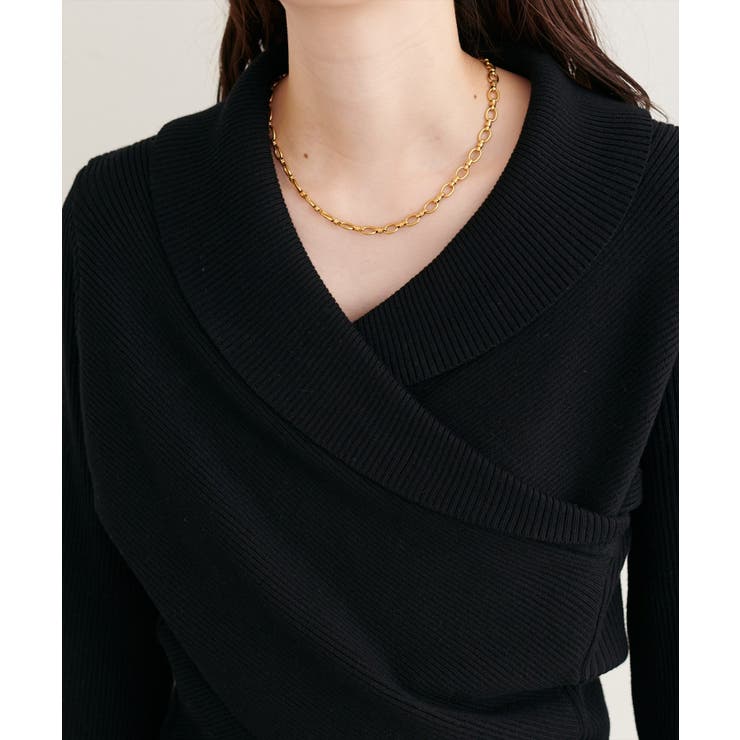 【natural couture】カシュクールフレア袖ニット | NICE CLAUP / OLIVE des OLIVE　OUTLET | 詳細画像24 