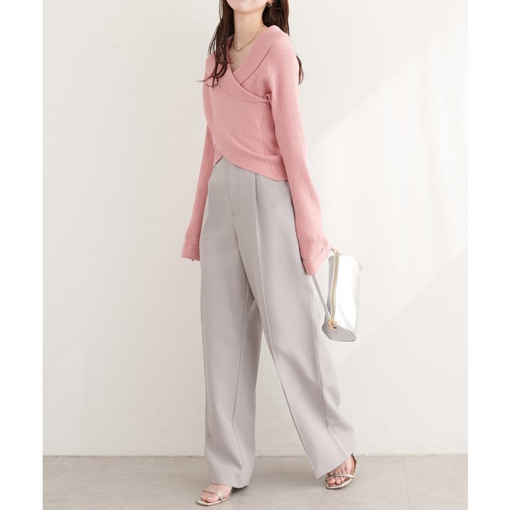 【natural couture】カシュクールフレア袖ニット | NICE CLAUP / OLIVE des OLIVE　OUTLET | 詳細画像12 