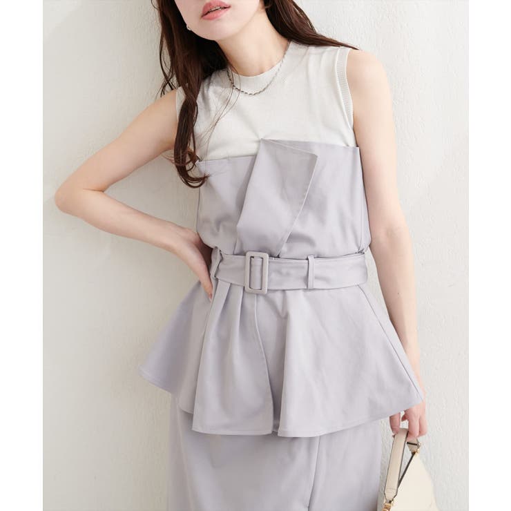 グレー | 【natural couture】＜mizumami＞ニット×ビスチェドッキング… | NICE CLAUP / OLIVE des OLIVE　OUTLET