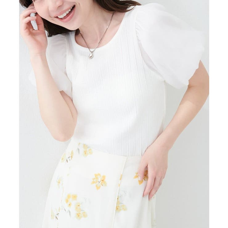 【natural couture】シアーバルーンスリーブトップス | NICE CLAUP / OLIVE des OLIVE　OUTLET | 詳細画像3 