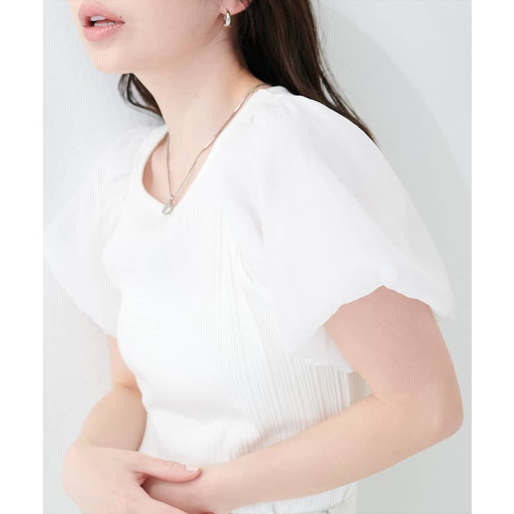 【natural couture】シアーバルーンスリーブトップス | NICE CLAUP / OLIVE des OLIVE　OUTLET | 詳細画像4 