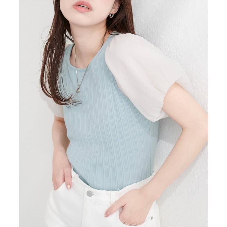 【natural couture】シアーバルーンスリーブトップス | NICE CLAUP / OLIVE des OLIVE　OUTLET | 詳細画像23 